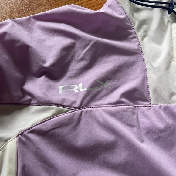 Ralph Lauren Women’s S Purplish/Pink and Cream Hooded Windbreaker Jacket NWT - Picture 3 of 8